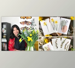 Download Painting Watercolor Botanicals from Live References in Three Art Styles
