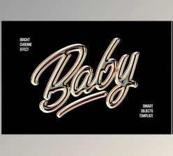Download Polished Chrome Text Effect - 92542242