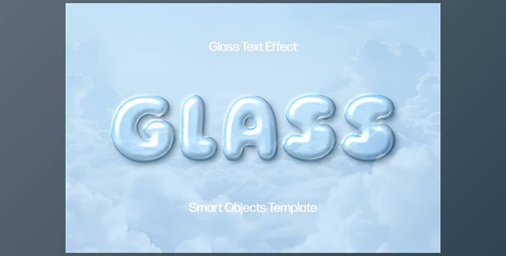 Download Sky Glass Text Effect - 92543405