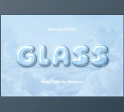 Download Sky Glass Text Effect - 92543405