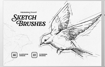 Download Sketch Brushes for <span class='badge badge-warning'>Illustrator</span> - 92539161