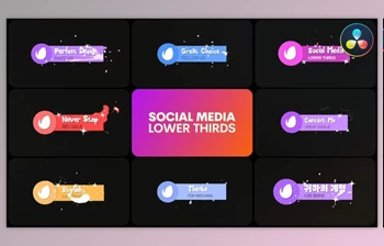Download Social <span class='badge badge-warning'>Media</span> Lower Thirds | DaVinci Resolve (Videohive 51407199)