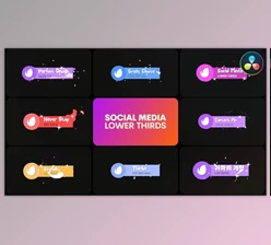 Download Social Media Lower Thirds | DaVinci Resolve (Videohive 51407199)