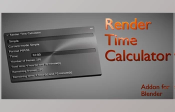 Download <span class='badge badge-warning'>Blender</span> <span class='badge badge-warning'>Market</span> - Render Time Calculator V3.0.0