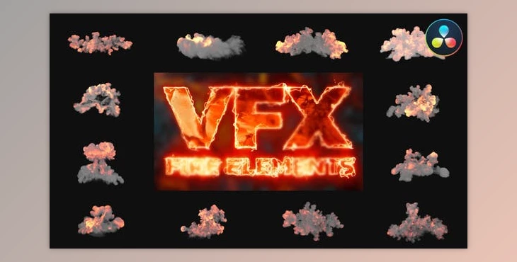 Download VFX Fire Elements for DaVinci Resolve (Videohive 51458133)