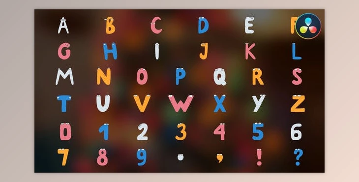 Download Characters Alphabet | DaVinci Resolve (Videohive 51474354)