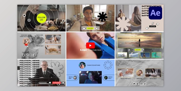 Download Youtube Promo And Endscreens | After Effects (Videohive 51833514) - AE Project