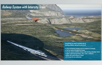 Download Unreal Engine - Railway <span class='badge badge-warning'>System</span> with IC Train (Engine version 4.27- 5.0)
