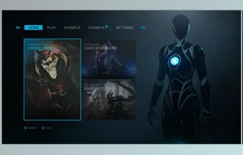 Download Unreal Engine - Pro Main Menu V3: Blue <span class='badge badge-warning'>Edition</span> (Engine version 5.0- 5.1)