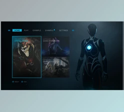 Download Unreal Engine - Pro Main Menu V3: Blue Edition (Engine version 5.0- 5.1)