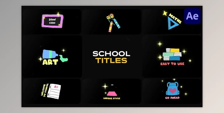 Download Colorful School Titles for After Effects (Videohive 51884027) - AE Project