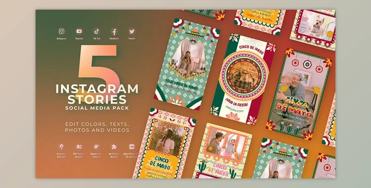 Download Cinco De Mayo Mexican Festival Instagram Reel (Videohive 51884486) - AE Project