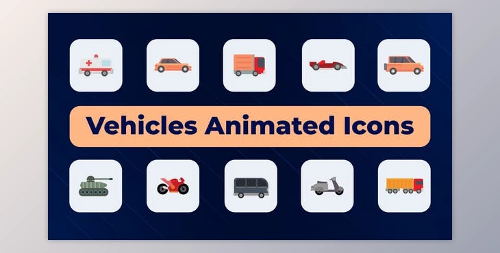 Download Vehicles Animated Icons (Videohive 51872926) - AE Project