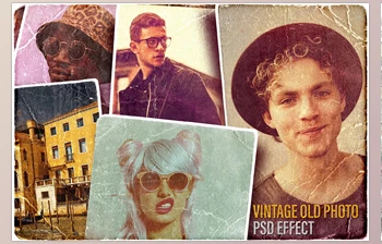 Download Vintage <span class='badge badge-warning'>Old</span> Photo PSD Effect - 92647789