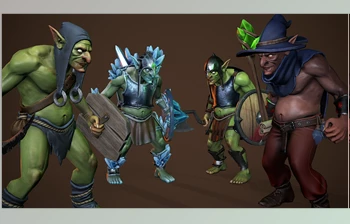 Download Unreal Engine - Characters Goblin <span class='badge badge-warning'>warrior</span>. Modular (Engine version 4.27, 5.0-5.2)