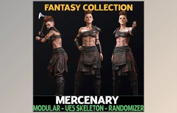 Download Unreal Engine - Characters Modular Mercenary - Female Humans - Fantasy <span class='badge badge-warning'>Collection</span> v5.01