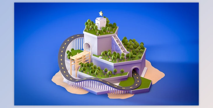 Download Create Fun Island with Cinema 4D Without plugins By Paul Olusola Ogunwale