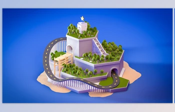 Download Create Fun Island with <span class='badge badge-warning'>Cinema</span> <span class='badge badge-warning'>4D</span> Without plugins By Paul Olusola Ogunwale
