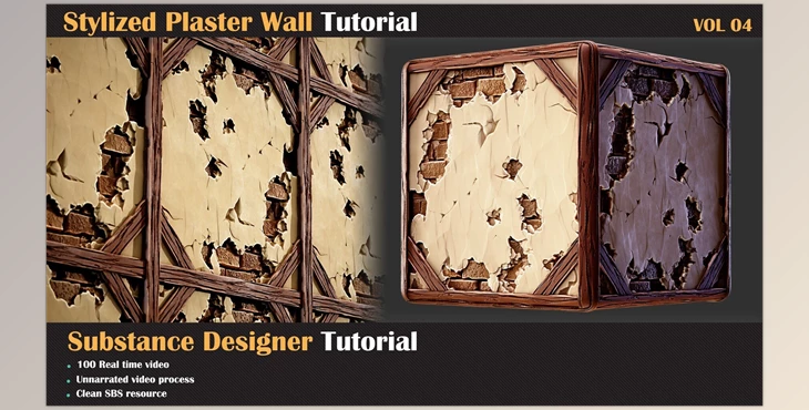 Download Artstation – Stylized Plaster Wall Tutorial – VOL 04