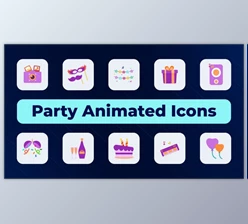 Download Party Animated Icons (Videohive 51916114) - AE Project