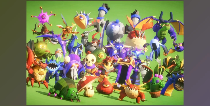 Download Unity Asset - RPG Monster BUNDLE Polyart v1.0
