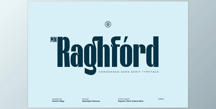 Download MN Raghford - Condensed Sans Serif Typeface