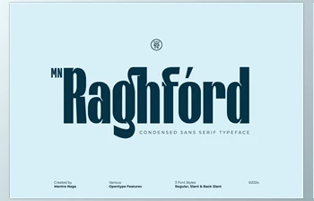 Download MN Raghford - <span class='badge badge-warning'>Condensed</span> Sans Serif Typeface