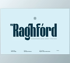 Download MN Raghford - Condensed Sans Serif Typeface