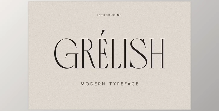 Download Grelish - Modern Typeface