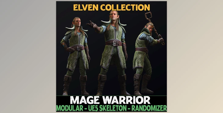 Download Unreal Engine - Characters Mage - Male Elf - Fantasy Elves Collection v5.0