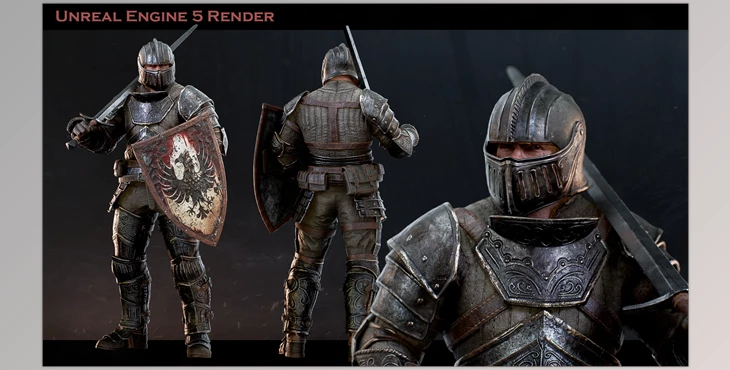 Download Unreal Engine - Characters Knight Errant (Engine Version 4.22 - 4.27, 5.0 - 5.2)