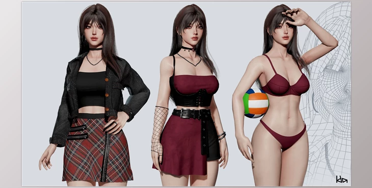 Download Unreal Engine - Characters K-POP SERIES - Ryu (Engine Version 4.19-4.27, 5.0-5.2)