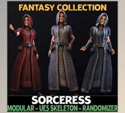 Download Unreal Engine - Characters Modular Sorceress - Female Humans - Fantasy Collection v5.01