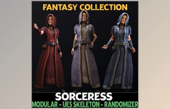 Download Unreal Engine - Characters Modular Sorceress - Female Humans - Fantasy <span class='badge badge-warning'>Collection</span> v5.01