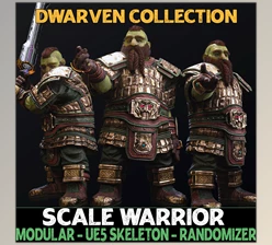 Download Unreal Engine - Characters Scaled Warrior - Male Dwarfs - Fantasy Dwarf Collection v5.1
