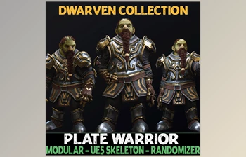 Download Unreal Engine - Characters Plate Warrior - Male Dwarfs - Fantasy Dwarf <span class='badge badge-warning'>Collection</span> v5.1