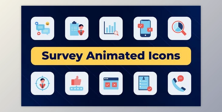 Download Survey Animated Icons (Videohive 51897972) - AE Project