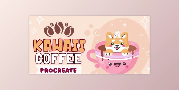 Download Puppuccino Morning: Drawing Cute Kawaii Coffee with a Dog Pal in Procreate