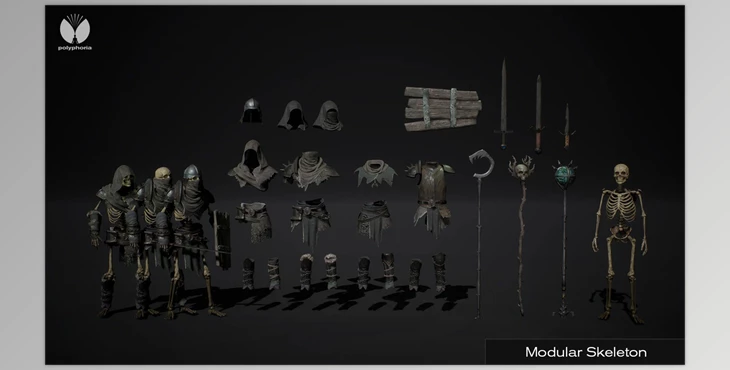Download Unreal Engine - Modular Skeleton (Engine version 4.24- 4.27, 5.0)