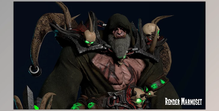 Download Unreal Engine - Orc Warlock (Modular) (Engine version v4.18- 4.27, 5.0- 5.2)