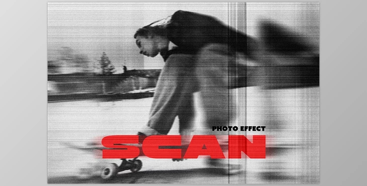 Download Distorted Scanner Photo Effect - 91930672