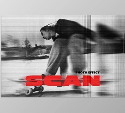 Download Distorted Scanner Photo Effect - 91930672