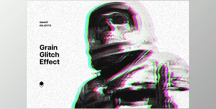 Download Grain Glitch Photo Effect - 91895329