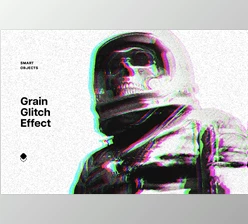 Download Grain Glitch Photo Effect - 91895329