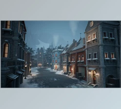 Download Unreal Engine - Environments Stylized winter city environment (Engine Version 5.1-5.2)