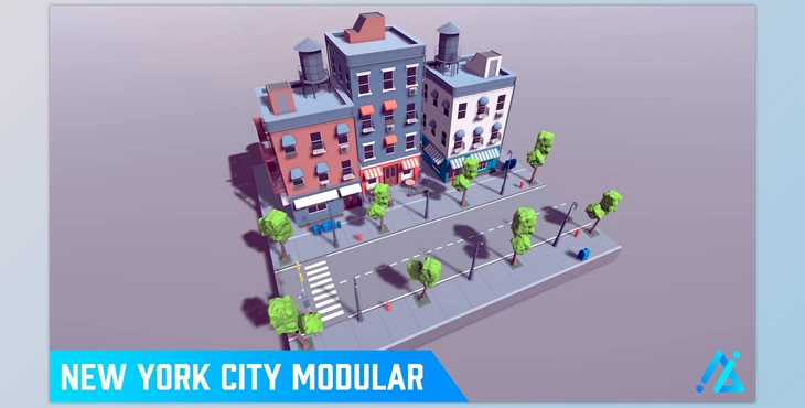 Download Unreal Engine - POLY - New York City Modular (Engine version 4.24- 4.27, 5.0- 5.2)