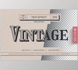 Download 5 Vintage Editable Text Effects - 112924808