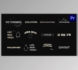 Download Sketch Youtube Buttons And Titles for Premiere Pro (Videohive 51949122)