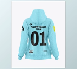 Download Womens Heather Hoodie Mockup - Back View 132945
