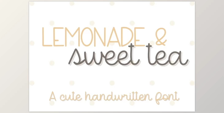 Download Lemonade & Sweet Tea - Cute Handwritten Font